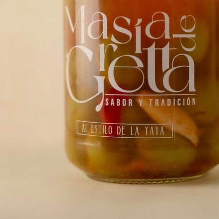 Aceitunas Aliñadas al Estilo de la Yaya 350 g Neto MASÍA DE GRETTA