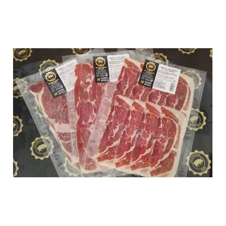 Jamón de Cebo Ibérico 50% raza ibérica cortado a Mano 100gr Sobre
