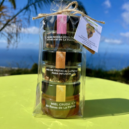PACK DULCE (miel, almendras, frutas para infusión)