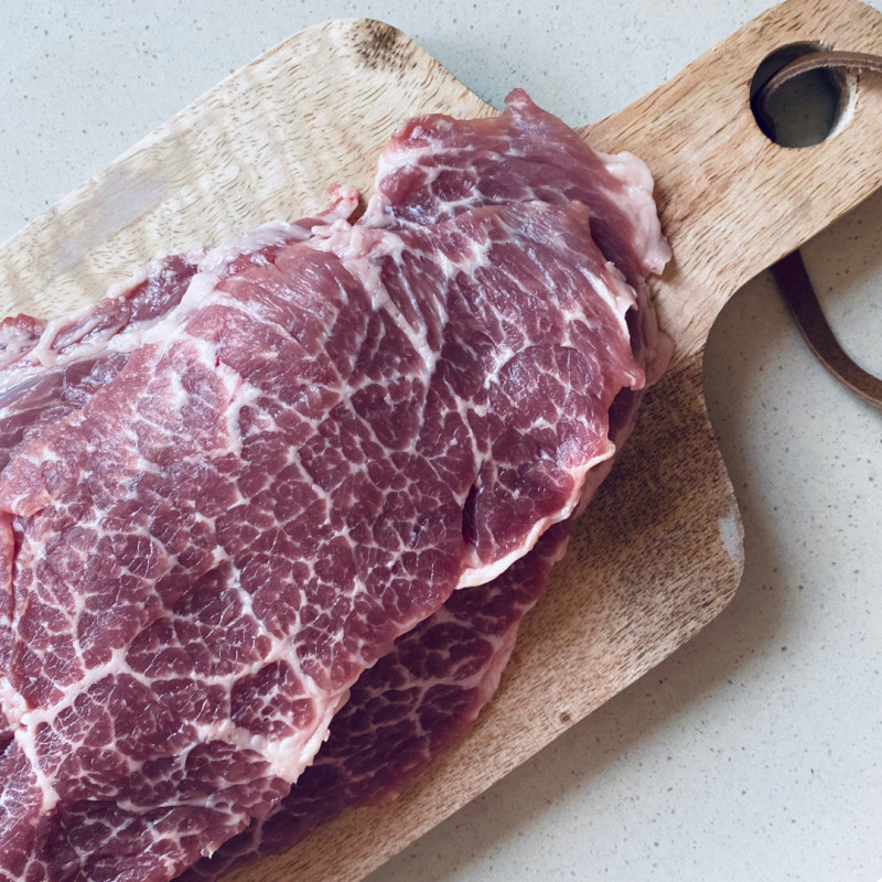 Secreto fresco de cerdo Duroc ecológico