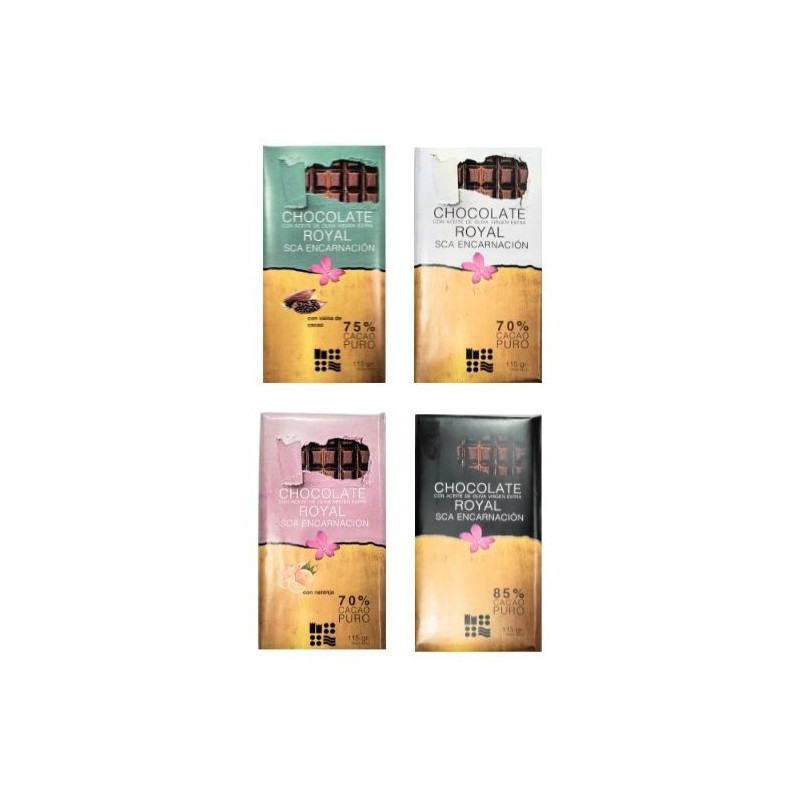 PACK CHOCOLATE CON AOVE ROYAL 4 Tabletas 115 GR