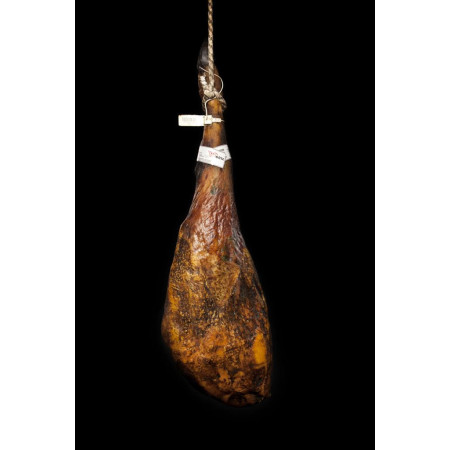Jamón Cebo ibérico 50 % raza ibérica, Brida blanca, 8.5 Kg. (Loncheado)